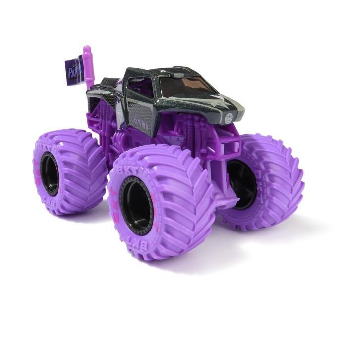 (Toys Edu) Mainan Mobil-mobilan Monster Jam 1:64 Marvel Single Pack Truk Toy - Black Panther