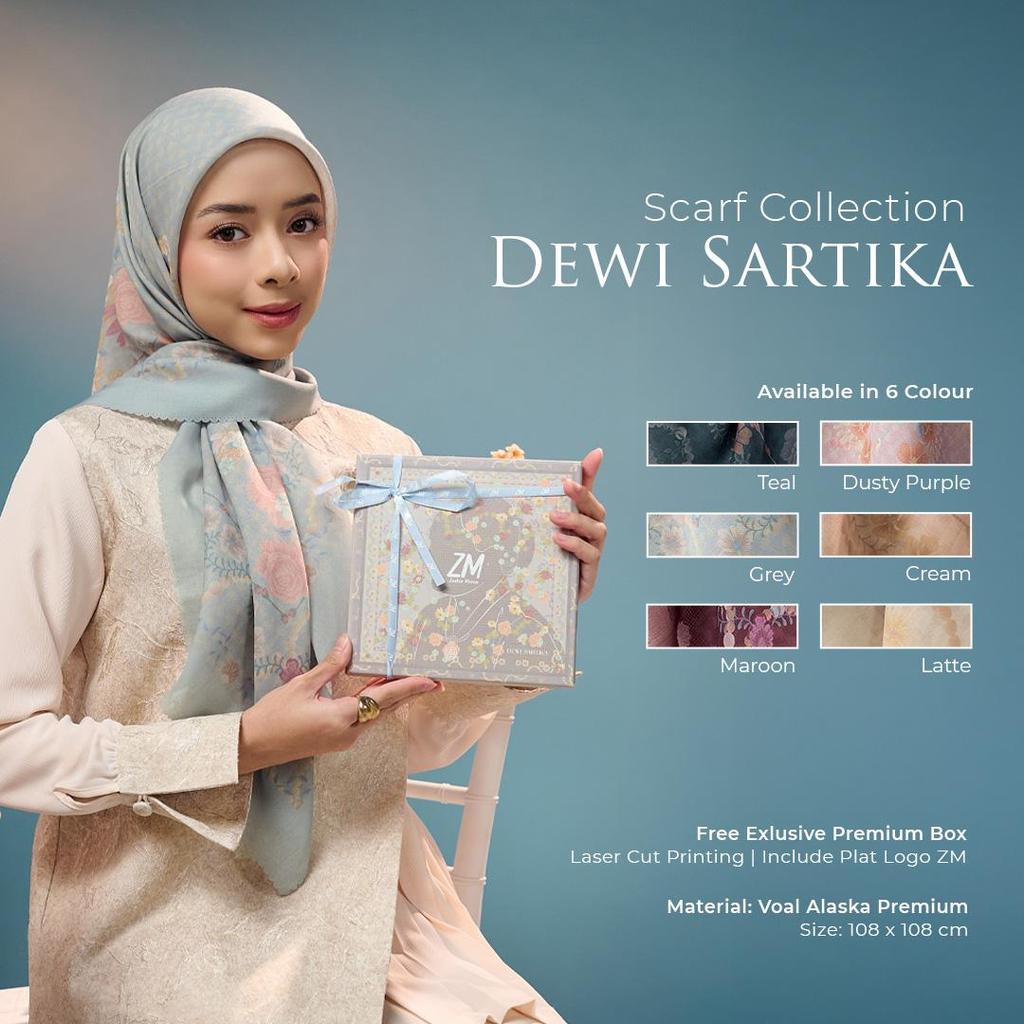 [INCLUDE HARD BOX] ZM Zaskia Mecca - Scarf Bunga Pertiwi Edisi Dewi Sartika | Material Voal Alaska P