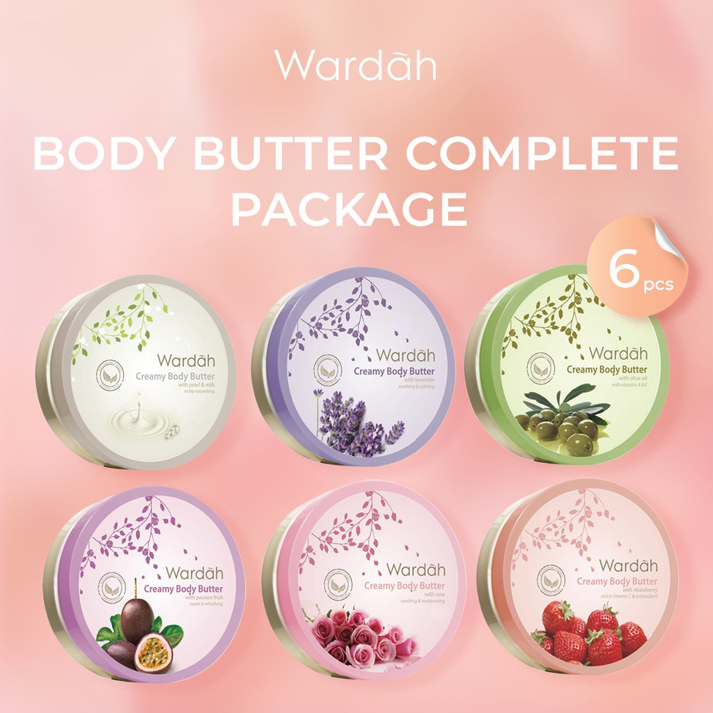 [BUY 6 ONLY 120K] Wardah Paket Lengkap Body Butter 50 mL x 6pcs |  Body Butter Melembapkan Melembutk