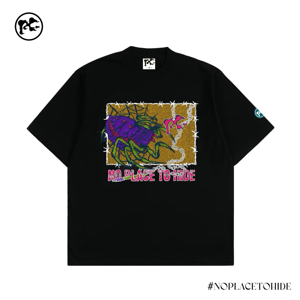 PC | No Place To Hide T-Shirt Boxy Oversize Fit Cotton Australia Coolbreeze 250gsm