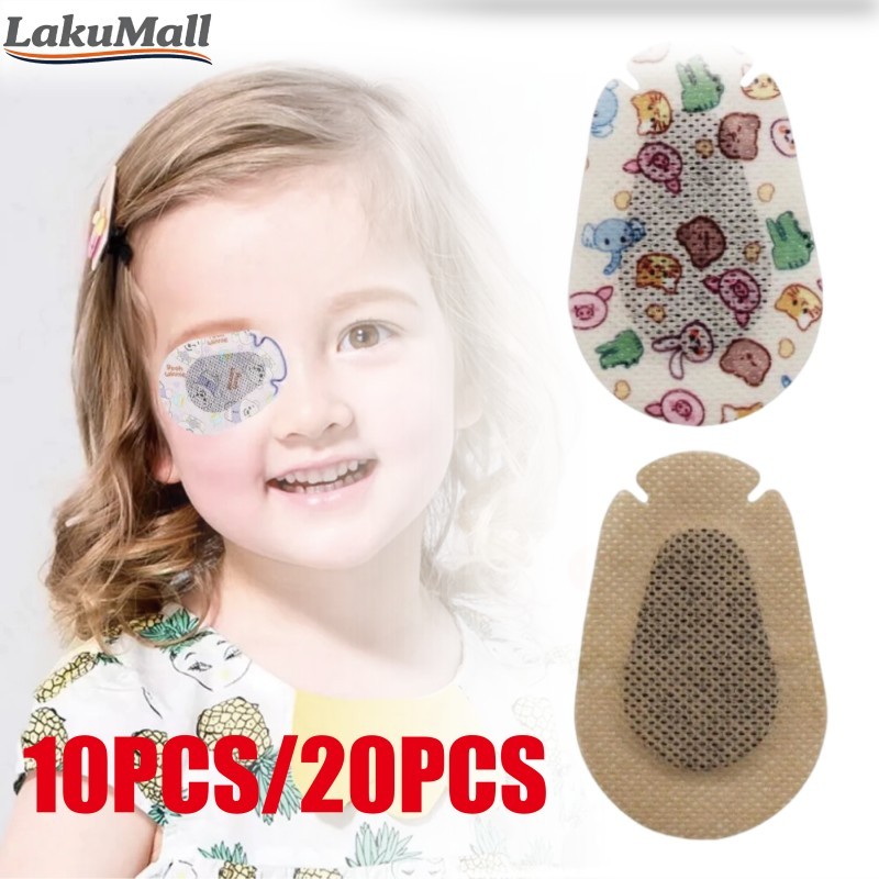 ​​Isi 20PCS Plester Mata Malas Anak Amblyopia Patch Universal untuk Terapi Mata Anak Orthoptad Ortop