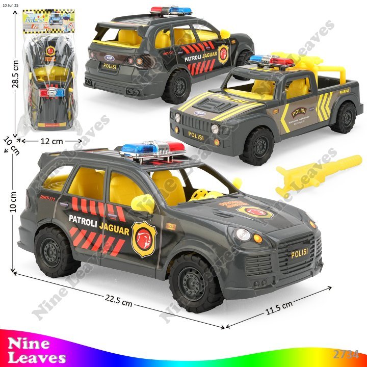 Mainan Anak Mobil Polisi Jeep Pick Up Friction 22 cm Polisi