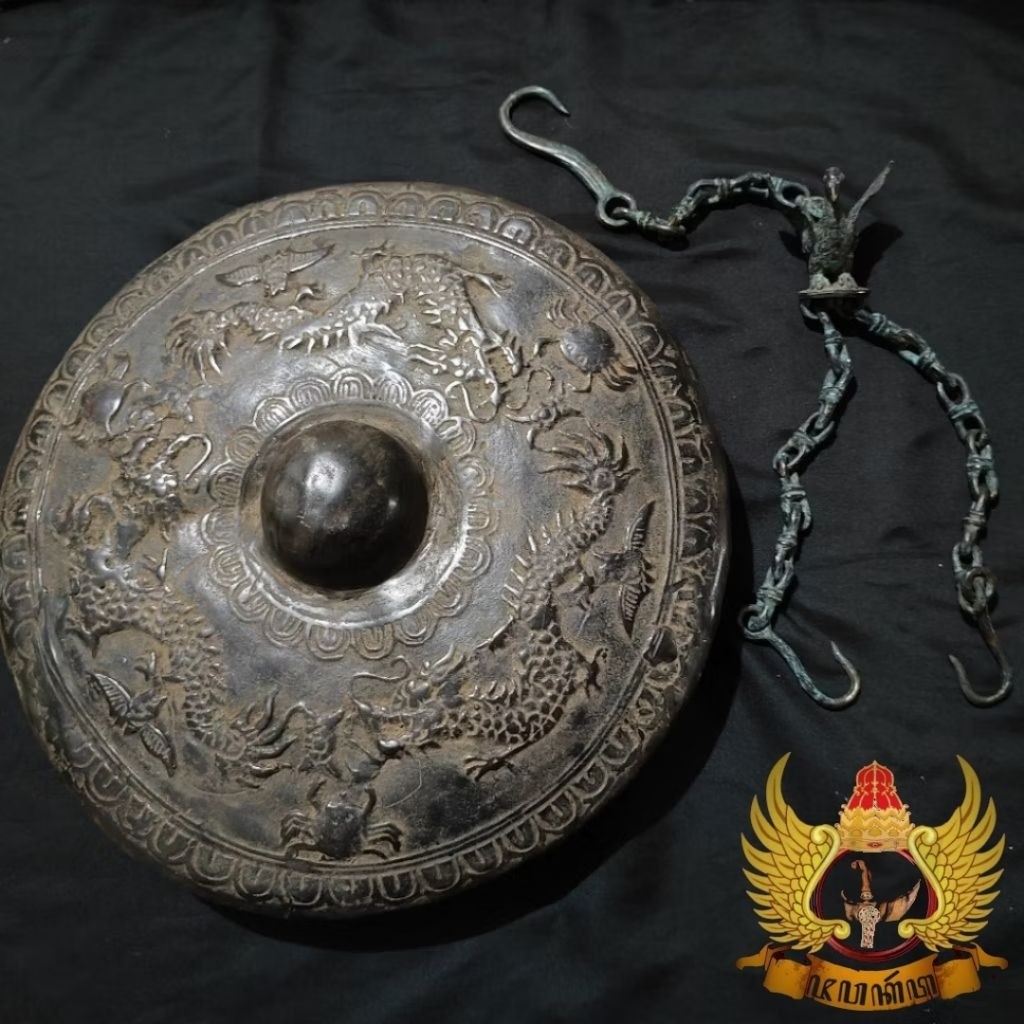 Gong Lawasan Motif Naga Bahan Perunggu Campuran Istimewa