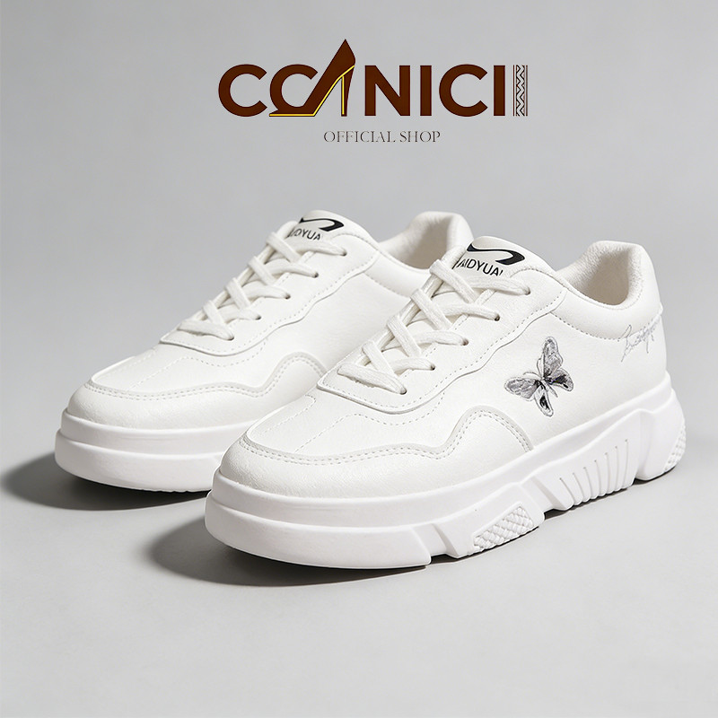 Sepatu Sekolah Wanita Cewek Sneakers Sepatu Putih Olahraga Wanita