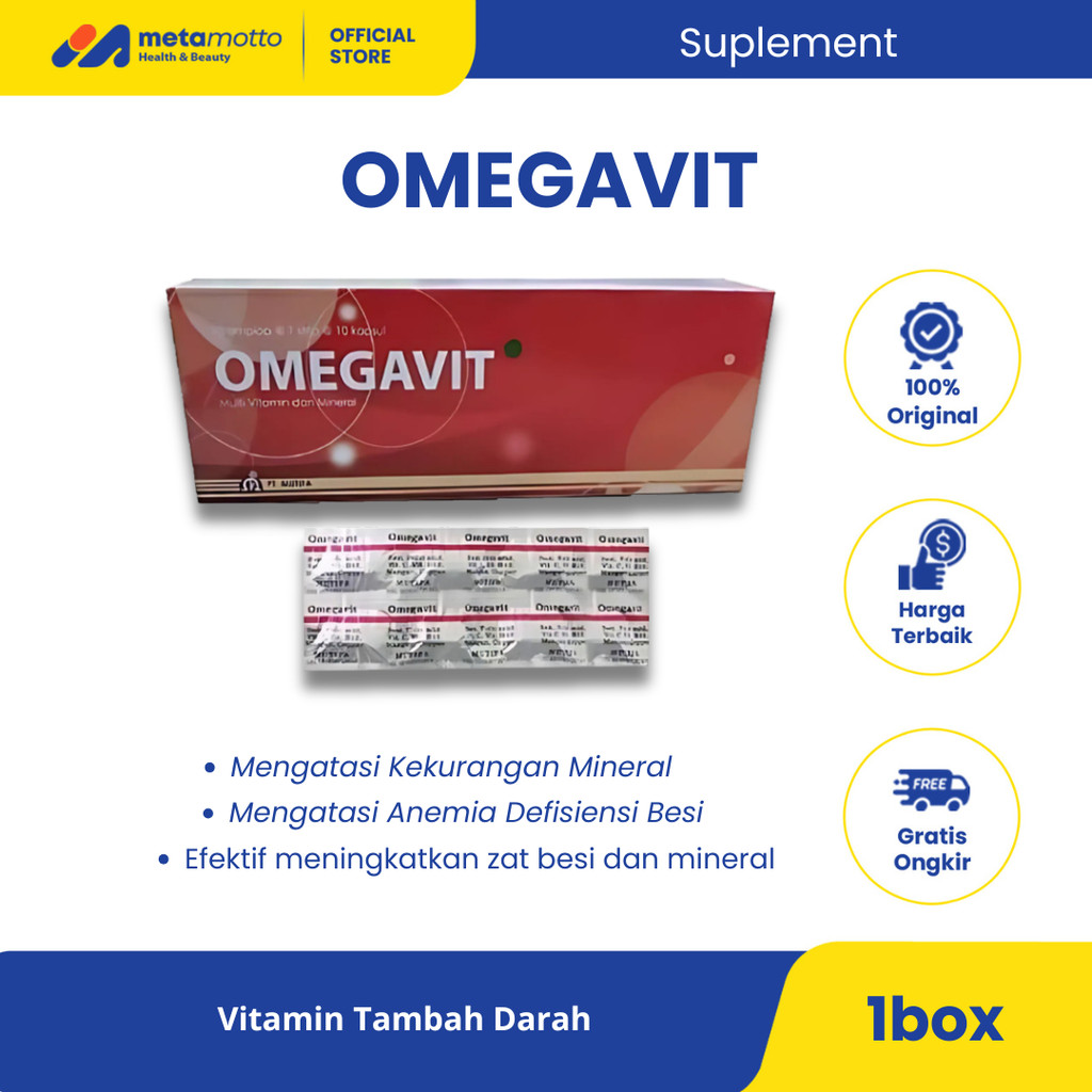 Omegavit 1 Box - Multivitamin dan Mineral Zat Besi