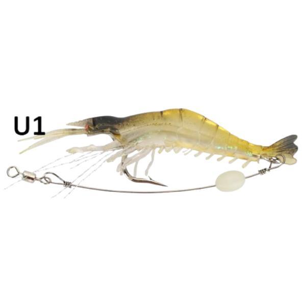 Umpan Udang luminous shrimp lure soft Umpan Udang Menyala Dalam Gelap - U - SATU