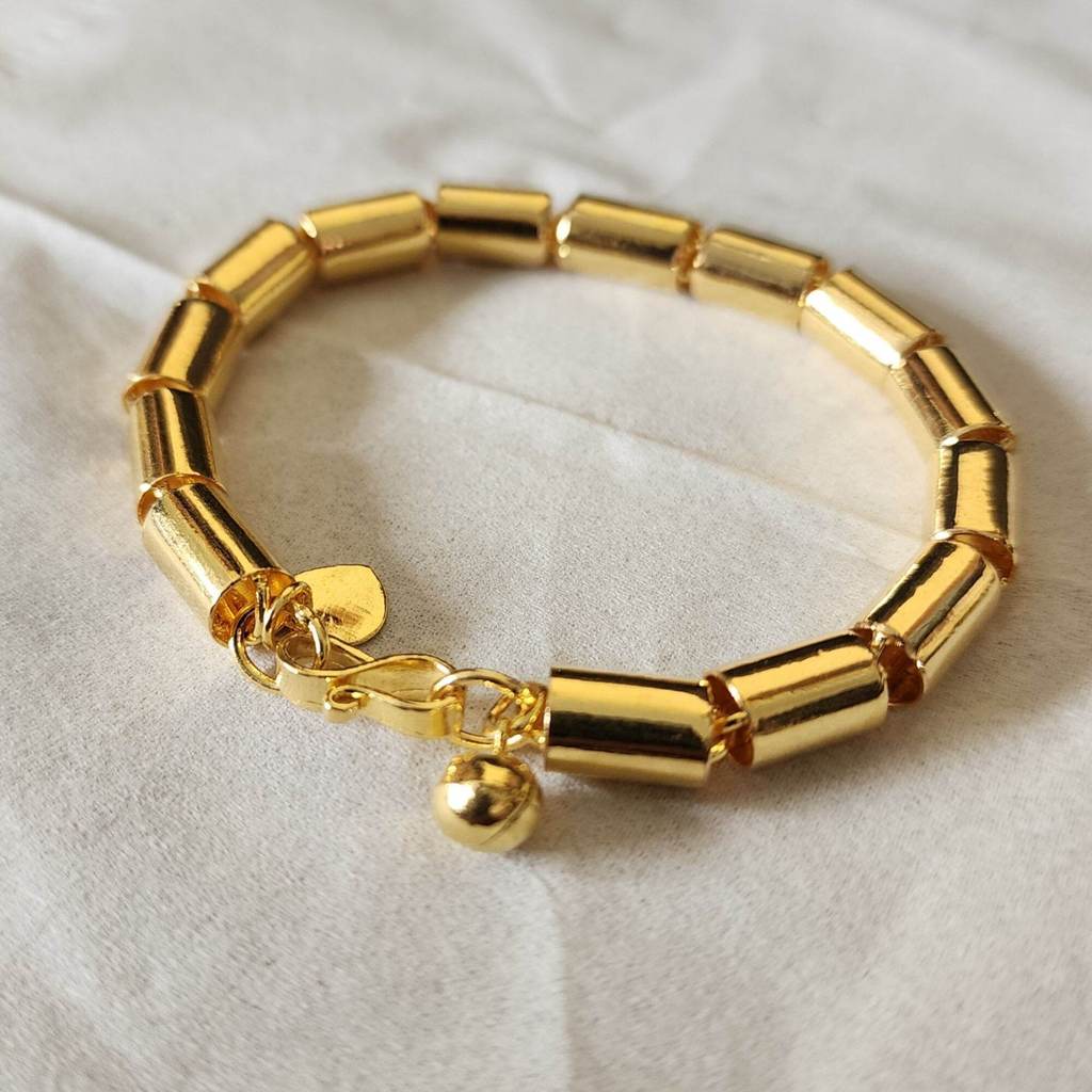 Gelang Bambu Polos Lapis Emas 24k