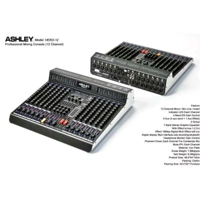 MIXER AUDIO ASHLEY 12 CHANNEL ASHLEY HERO 12 hero12 original