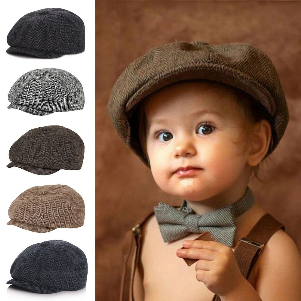 High Quality Tweed Beret Cap Vintage Style Cute Retro Newsboy Hat ildren's Newsboy Cap ildren's Wear
