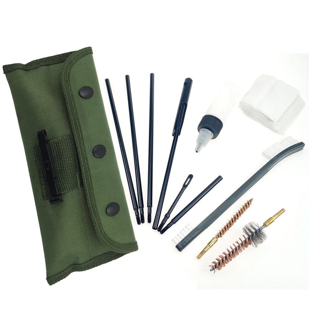 10pcs AR-15 / M16 Gun Cleaning Kit .22 22LR .223 556 Rifle Gun Brushes Set 20 - 25 Caliber Cleaning 