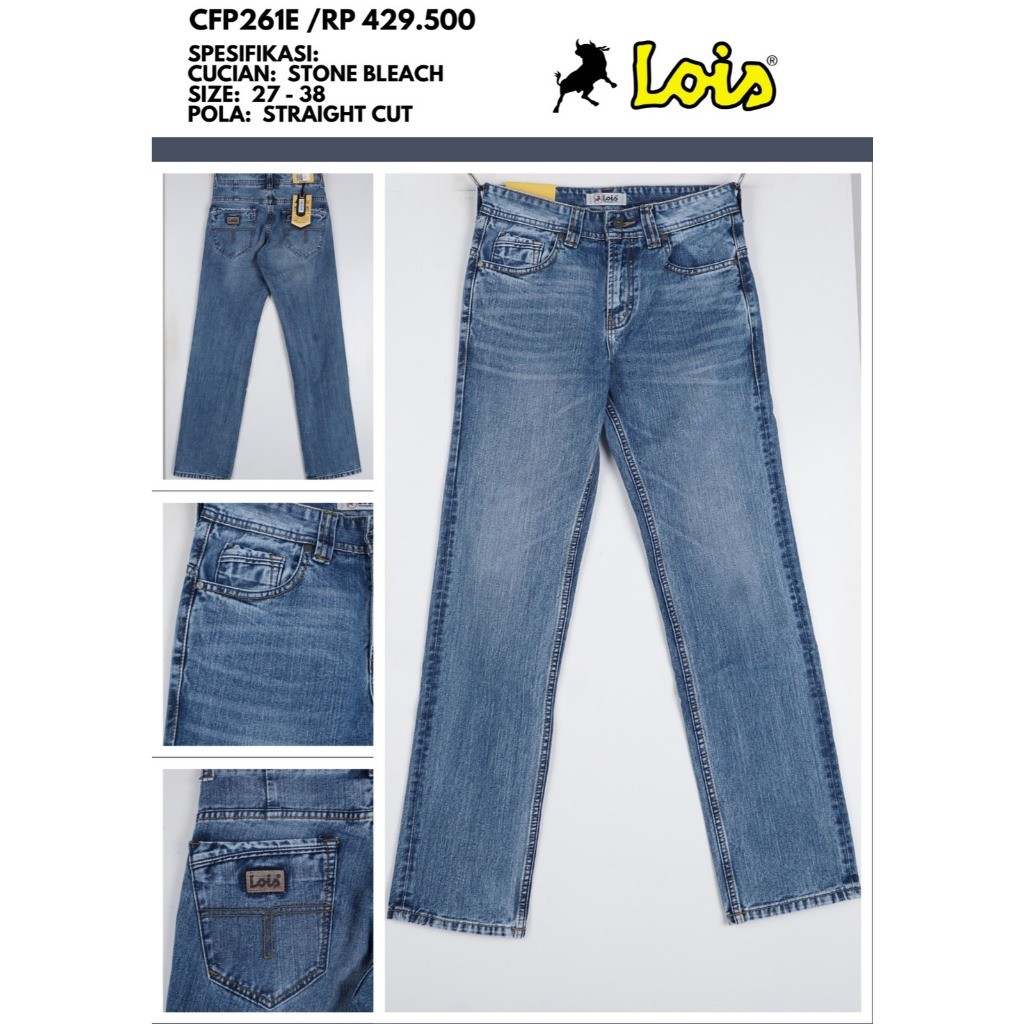 LOIS Celana Jeans Straight Cut || Celana Jeans Original LOIS Reguler Fit