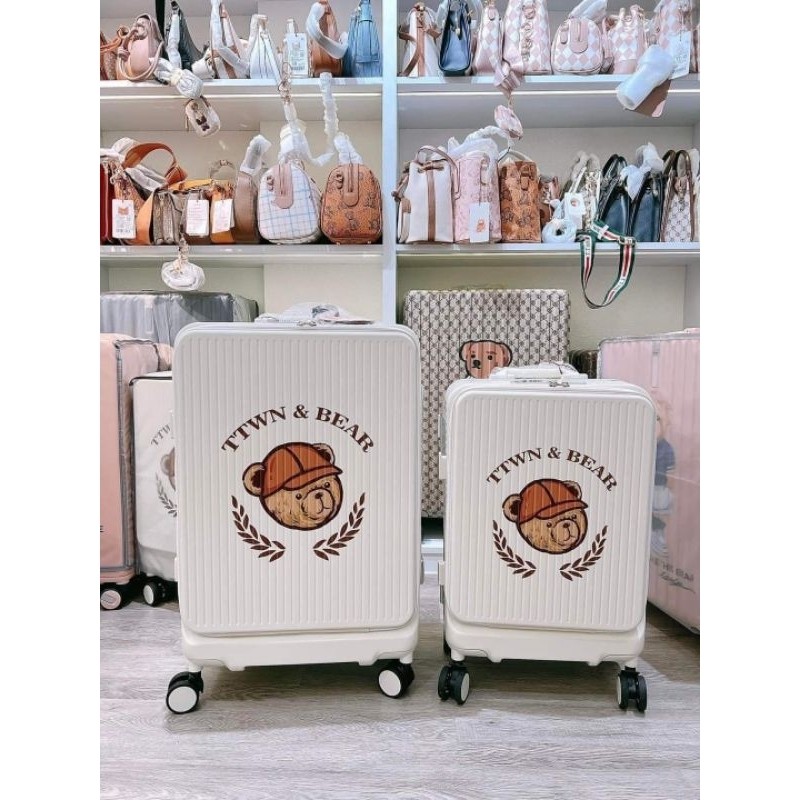 BIG RAMADAN SALE KOPER TTWN BEAR TTWNBEAR TN7041 KOPER USB WHITE TTWN BEAR - SUITCASE TTWN BEAR - LU