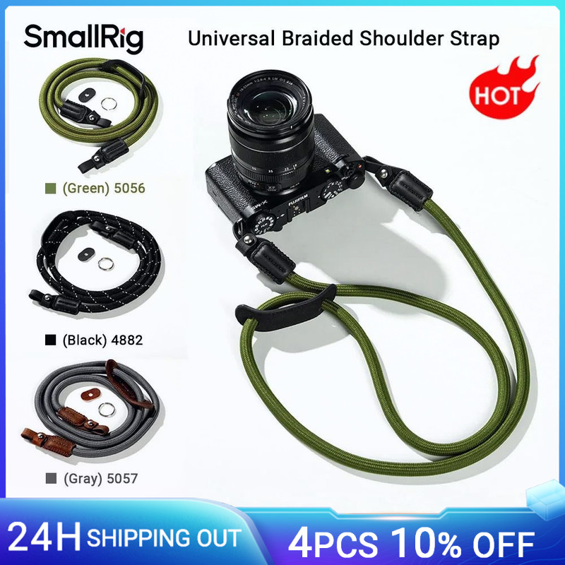 SmallRig Tali Bahu Universal Berbahan Kulit Asli dan Nilon untuk Kamera SONY, GoPro, Nikon, dan Kame