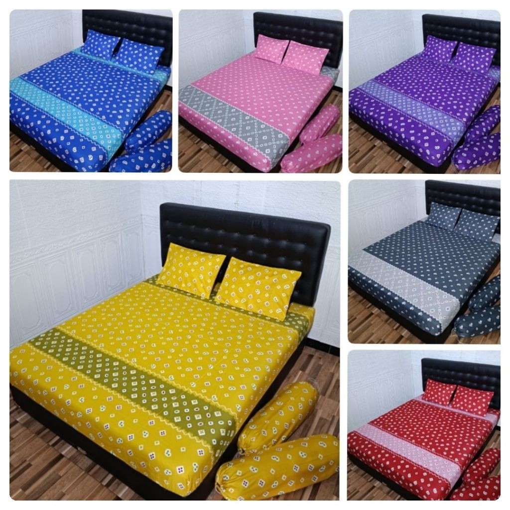 Billyeoni Sprei jumputan batik Solo Jogja sprei 180 sprei160 sprei 120