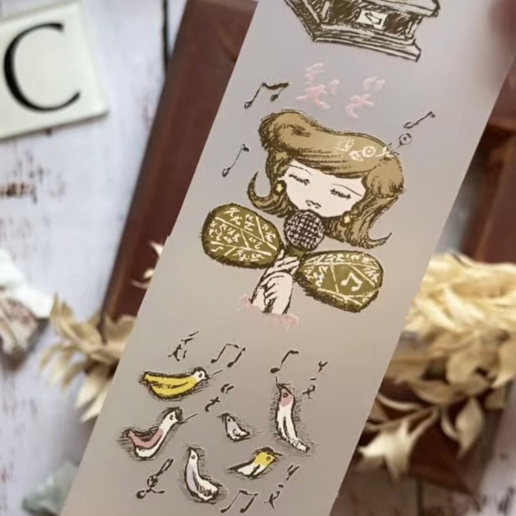 Misshoegg Studio Vintage The Song Of Flower Girl Washi PET Tape DIY Card Making Scrapbooking Decorat