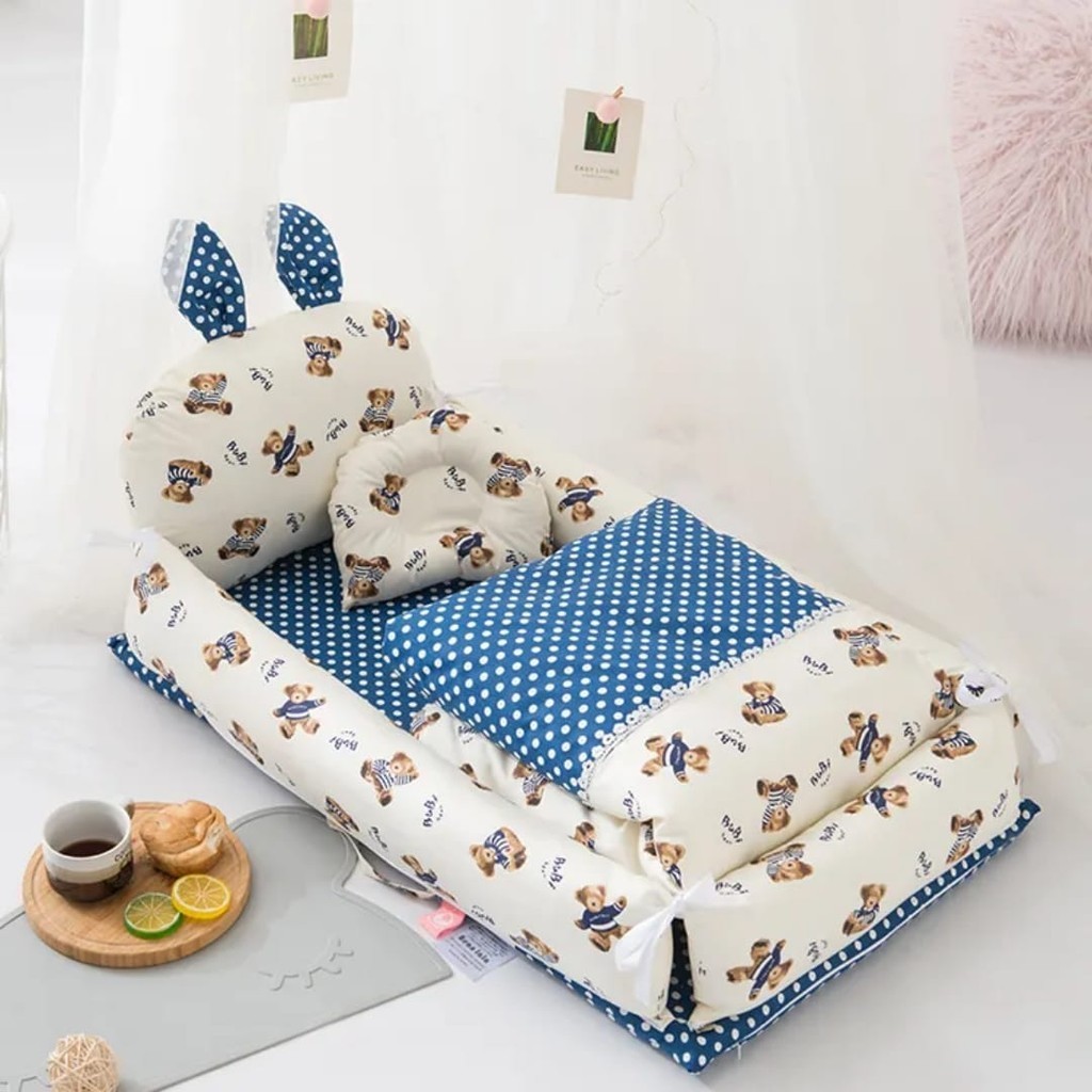 Kasur bayi KARAKTER SET KELAMBU perlengkapani, tempat tidur, peralatan bayi baru lahir