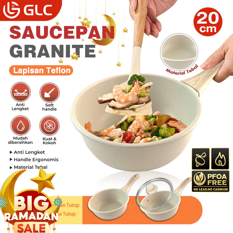 Panci Susu Granite Mini Anti Lengket Foodgrade Sauce Pan Marble Anti Lengket Panci Susu anti lengket