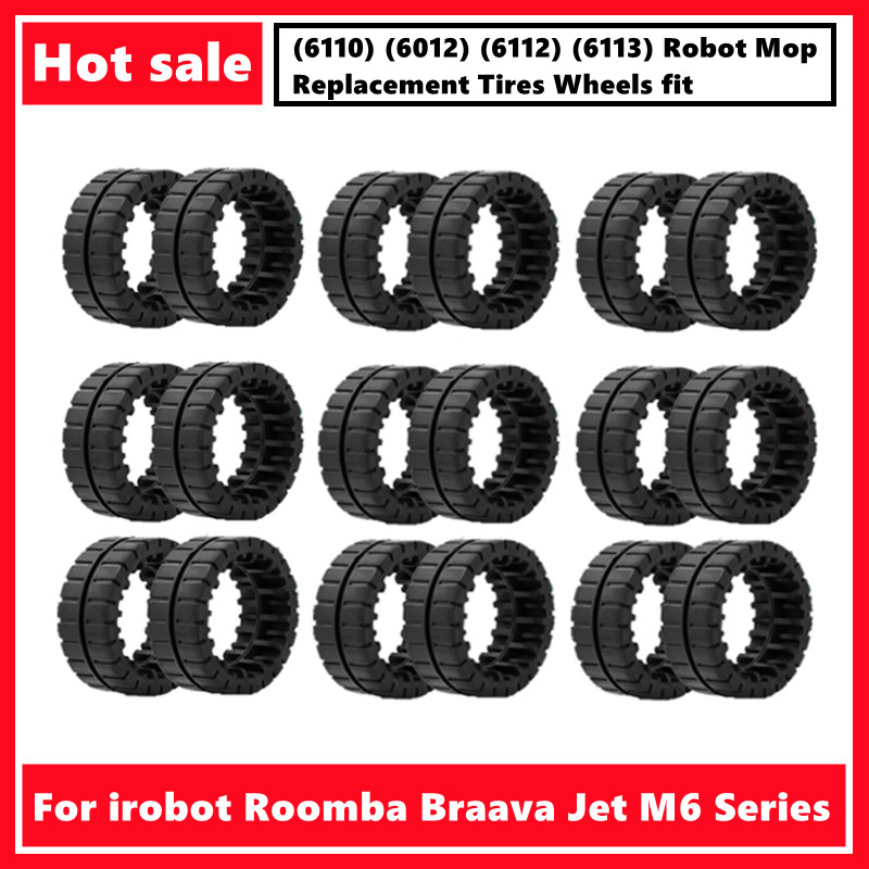 For irobot Roomba Braava Jet M6  (6110) (6012) (6112) (6113) Series Robot Mop Replacement Tires Whee