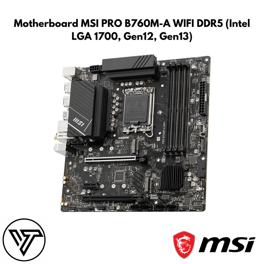Motherboard MSI PRO B760M-A WIFI DDR5 (Intel LGA 1700, Gen12, Gen13)