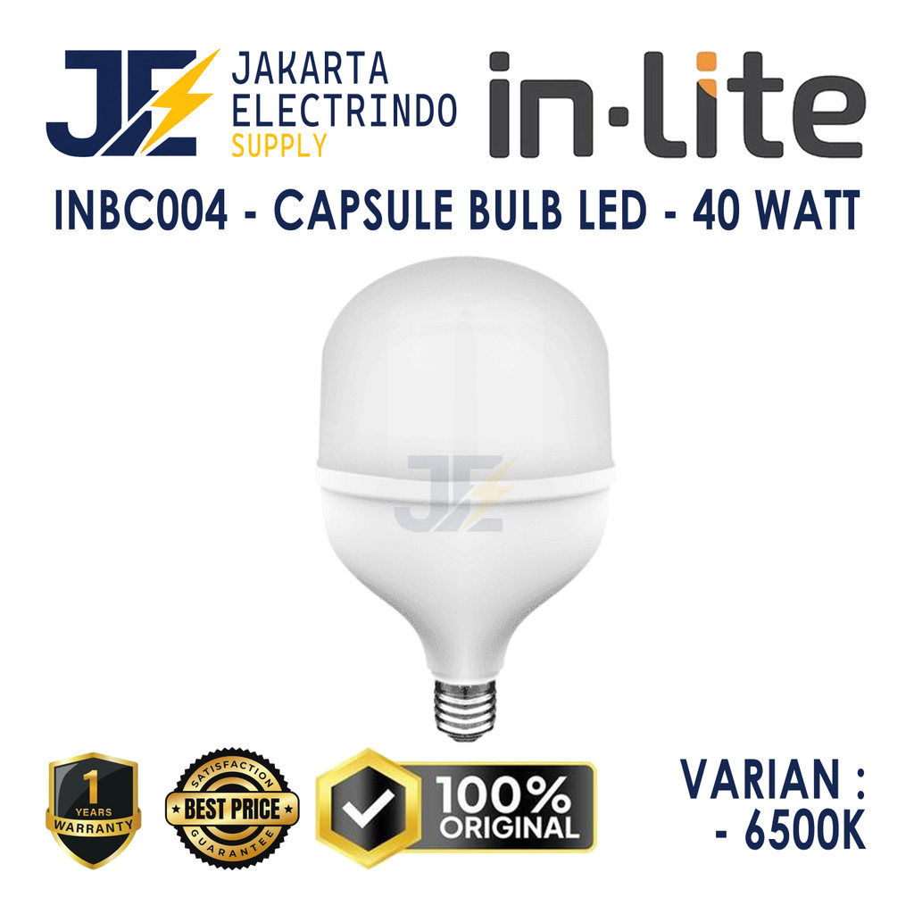 Inlite INBC004 LED Bulb Value Capsule Lampu Bohlam 40W Putih E27 - In-Lite 40 W 40Watt 40 Watt