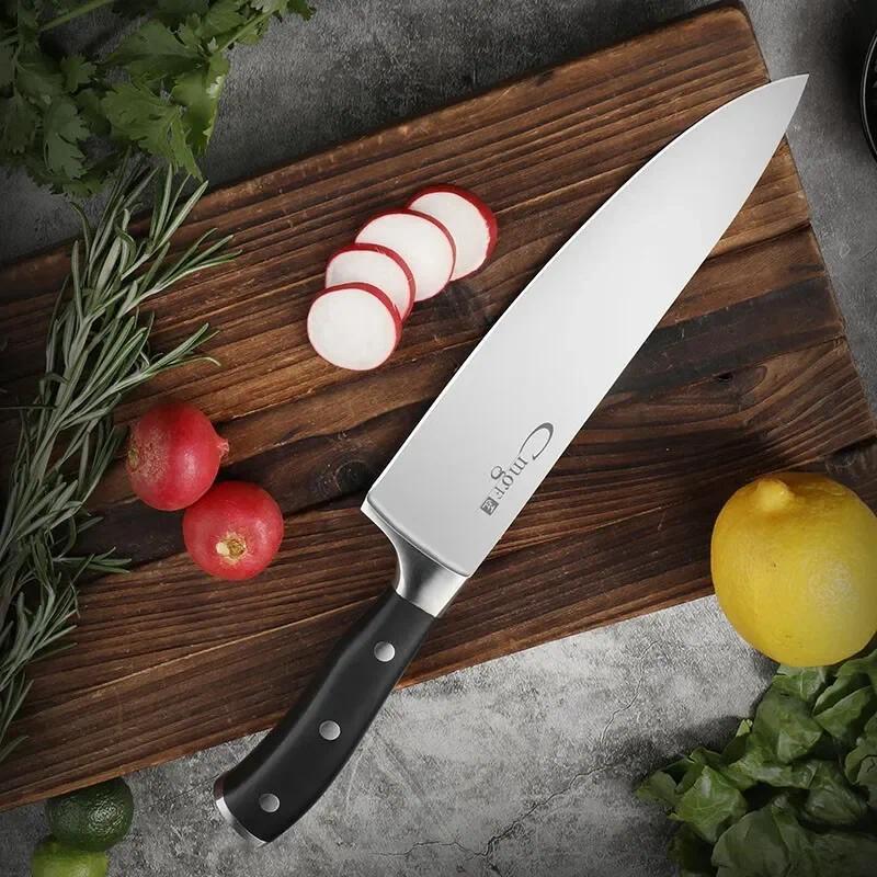 CMGF Chef Knife, Professional Kitchen Knife with Ergonomic Handle, RazorSharp Knife for Meat, Vegeta
