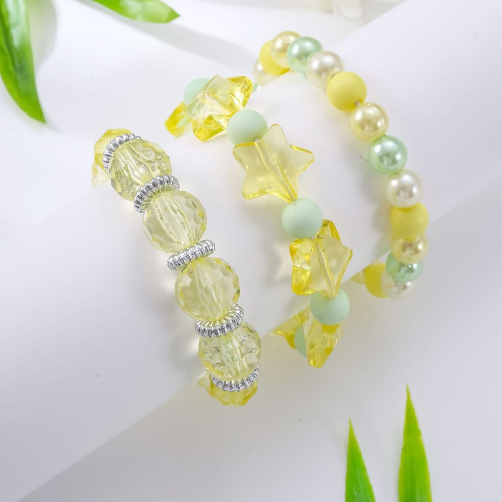 Gelang kristal gelang akrilik anak-anak menunjukkan perhiasan gadis kecil