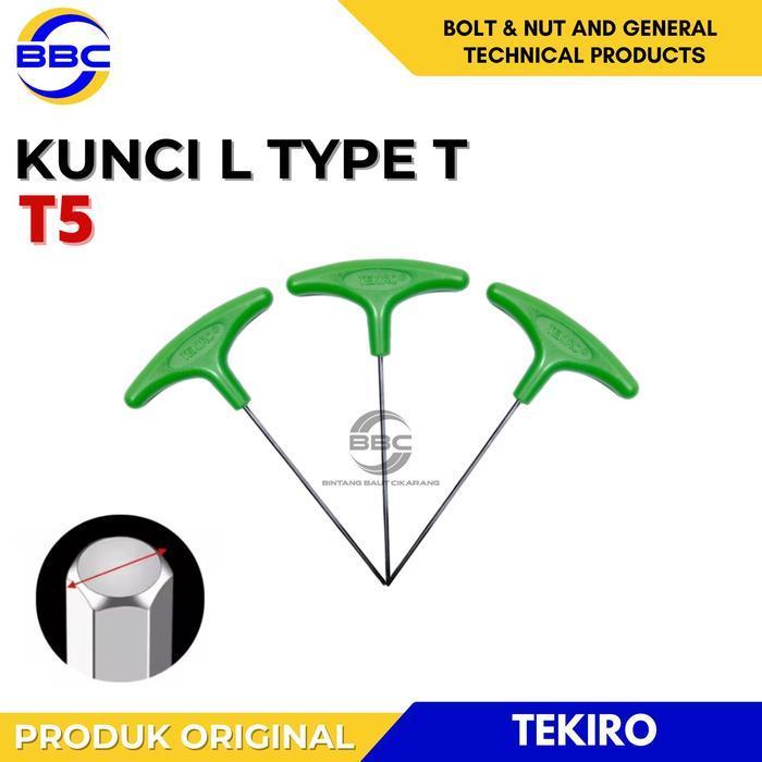 TEKIRO Kunci L5 Model T5 / Kunci L Model T / Tools - Alat Perkakas - Kunci L 5 T 5 - Alat Pertukanga