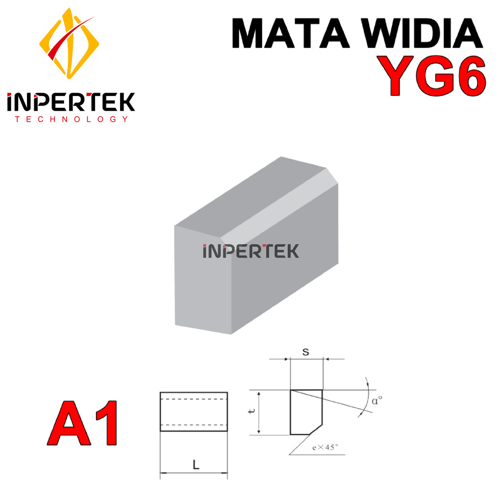 Mata Widia A125 YG6 Pahat Cemented Tip A 125 YG 6 Bubut Carbide