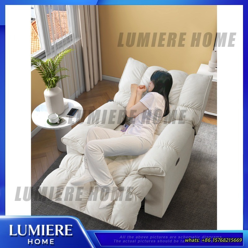 for multifunctional single sofa chair cream recliner bed living room rocking chair zero gravity lazy