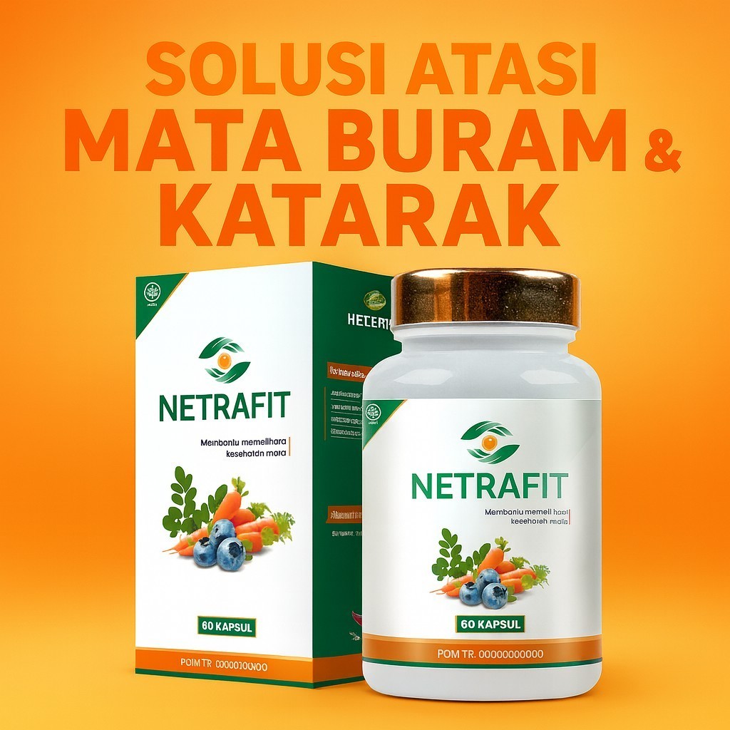 Netrafit Original Obat kapsul Untuk Mata Katarak | Mata Rabun - 60Kaps OBAT MATA KATARAK