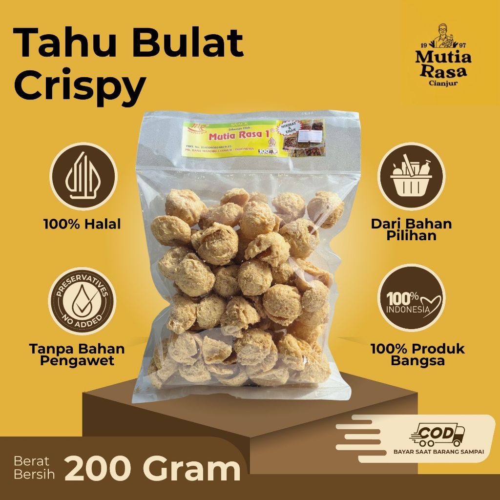 PROMO Keripik Tahu Walik Renyah Halal 200gr