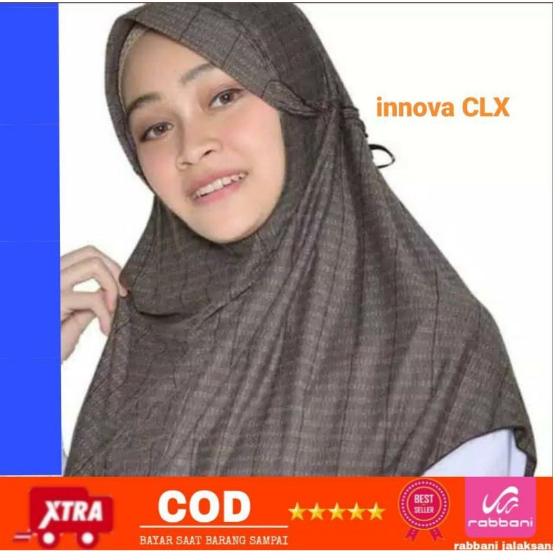 HANU.SHOP Kerudung Rabbani Innova CLX Tipis Coral S-XL