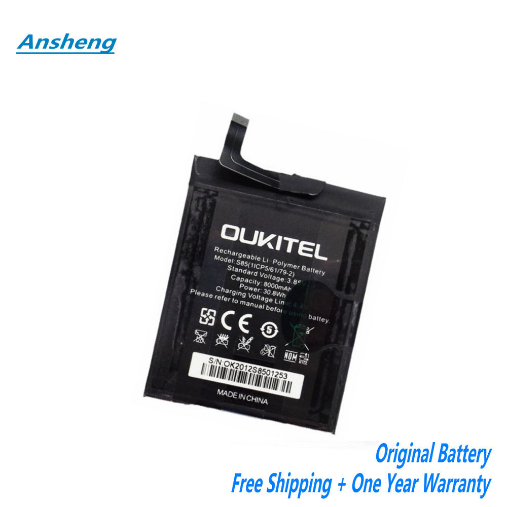 Original 3.85V 8000mAh S85 Battery For Oukitel WP10 Smart Phone