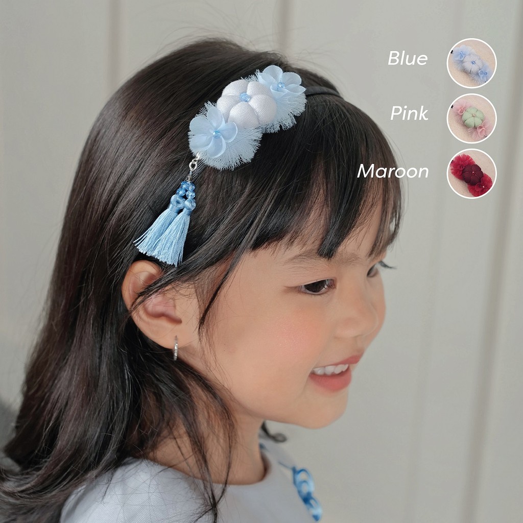 Jia Jia Headband - Jepit Rambut Anak | Jepit Rambut Tassel | Jepit Rambut Imlek | Jepitan Bunga | Ak