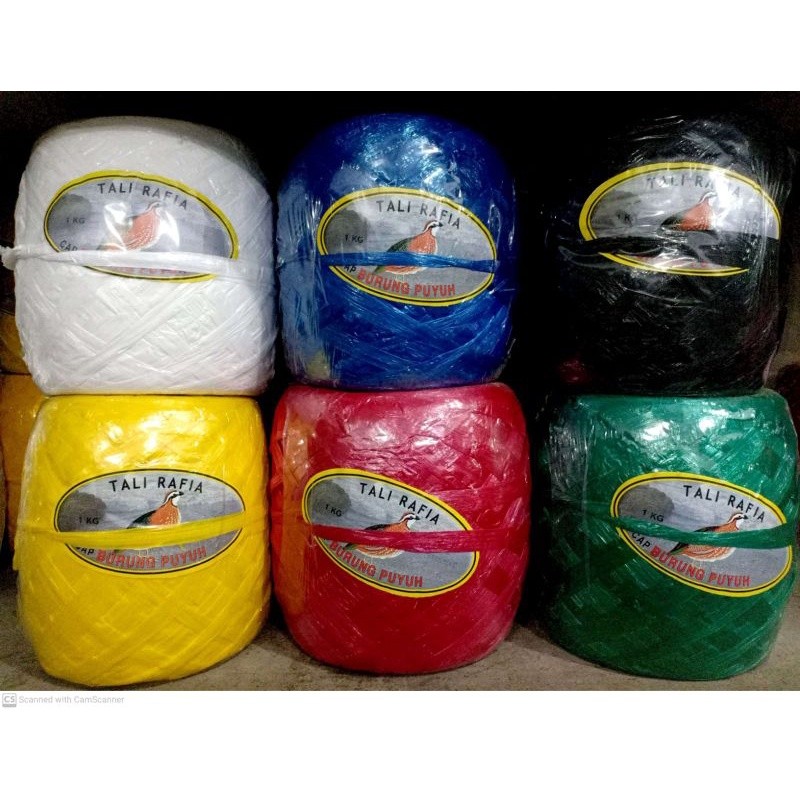 TERBAGUS Tali rafia 1kg cap puyuh warna warni/Rafia 1 kilo