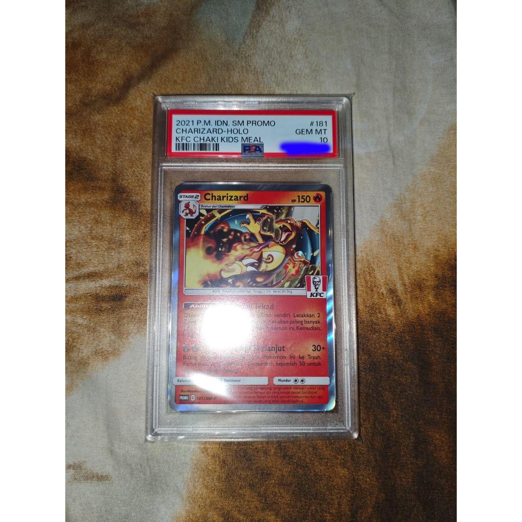 Pokemon TCG Indonesia 2021 KFC Chaki Kids Meal Charizard PSA 10