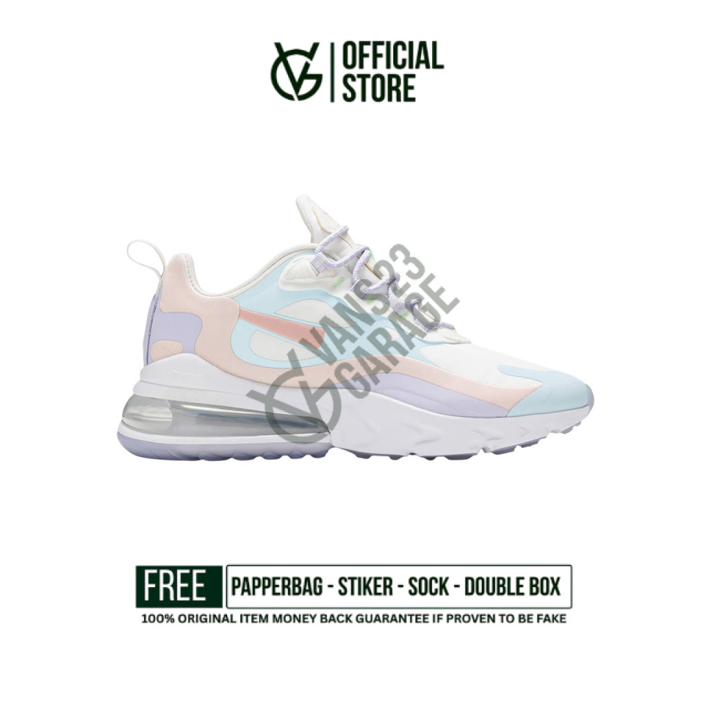 Sepatu Sneakers Nike Air Max 270 React Sail Coral Stardust   BNIB Original BNIB Unisex