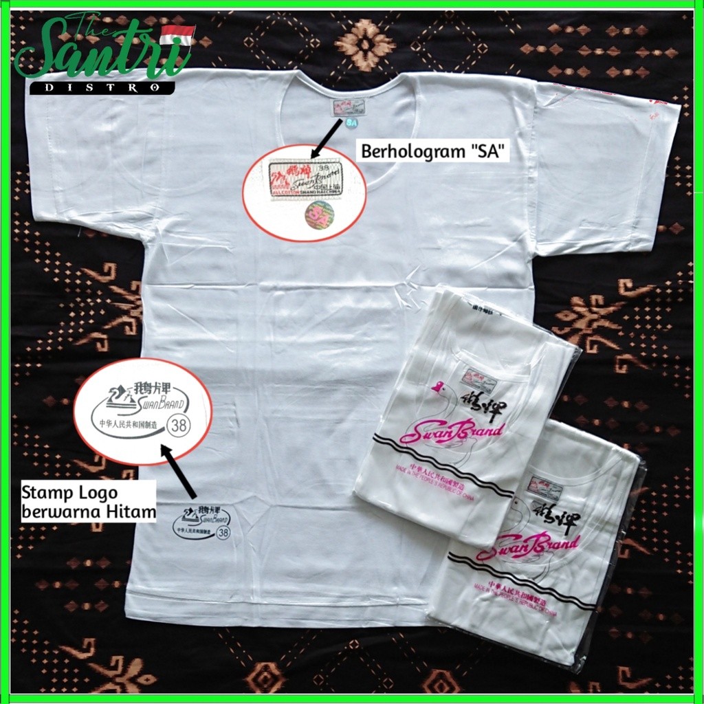 Swans Brand Original / Singlet Pria Dewasa / Swan Brand Hitam / Swan Brand Kaos Dalam / Swan Brand O