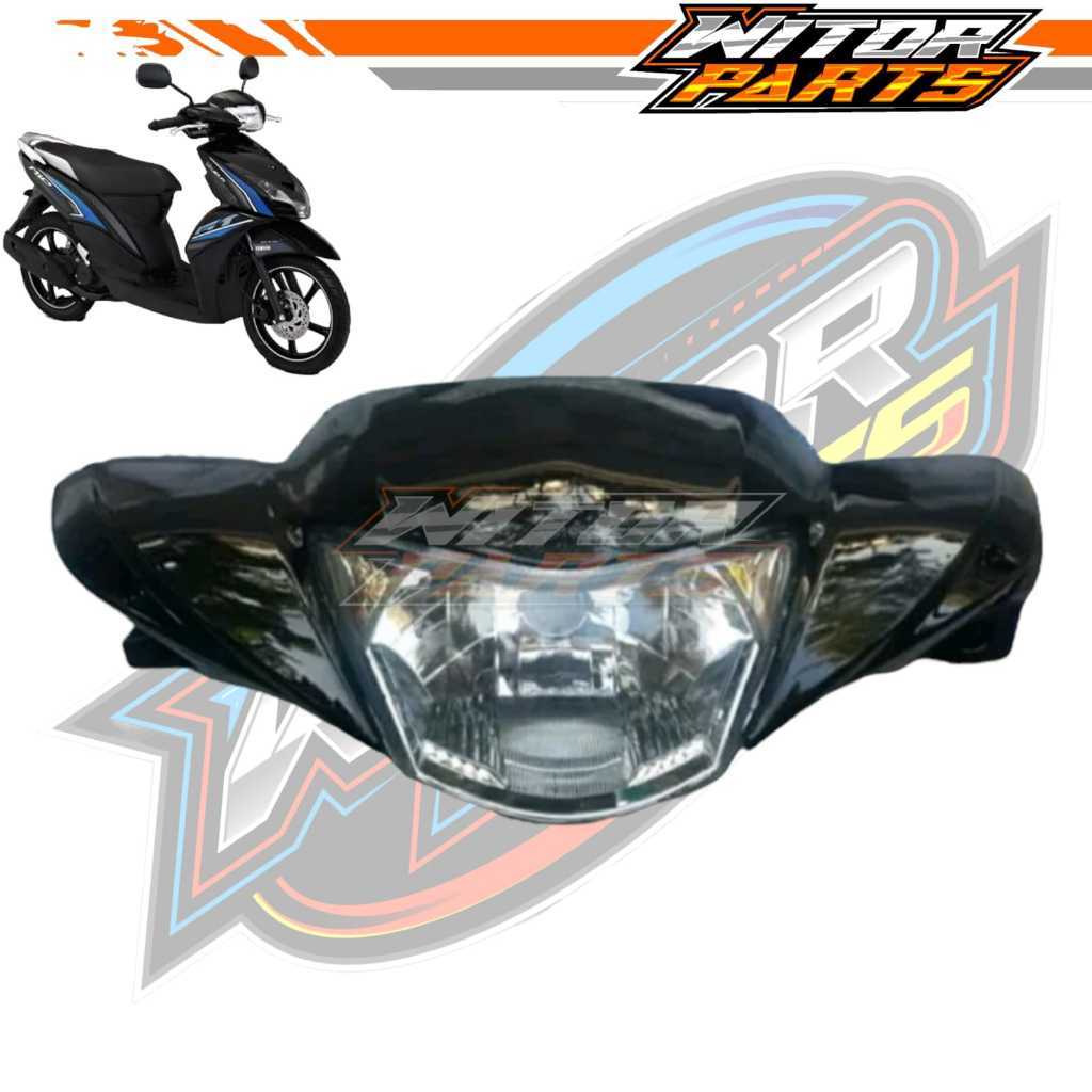Batok Kepala Depan Mio GT + Reflektor Lampu Depan Hitam / Batok Kepala Depan + Reflektor Mio GT Warn