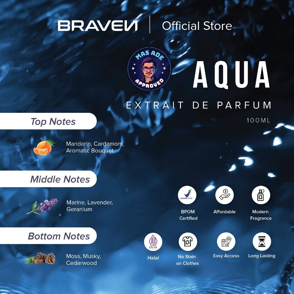 Terbaru[NEW] Braven Extreme Series Extrait De Parfum 100ML - Braven Extreme AquaPROMO