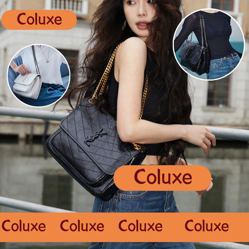 YSL YSL SAINT LAURENT NIKI BABY & MEDIUM SHOULDER BAG Kulit Sapi, Kulit Lilin Minyak #Termurah, Harg