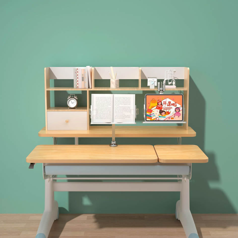 Desk Clamping Aluminum Reading Book Stand Multi-angle Adjustable Reading Book Bracket Table Camping 