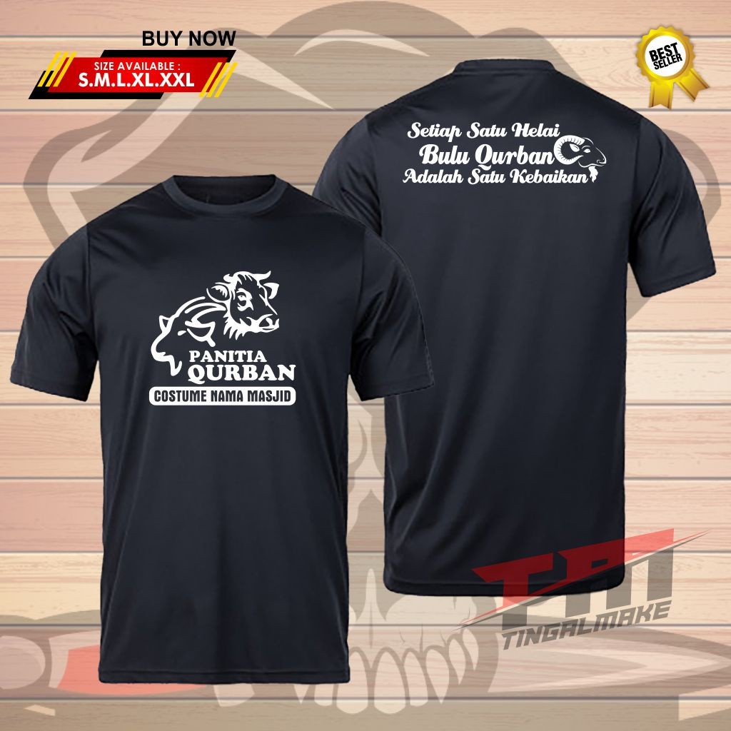 MODEL 4 | COSTUME PANITIA QURBAN TSHIRT | KAOS QURBAN | SABLON SATUAN | TERMURAH - TINGALMAKE