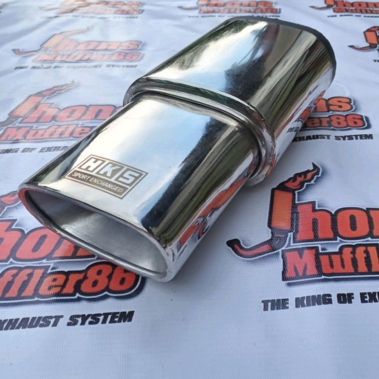 knalpot mobil knalpot racing mobil hks gepeng turbo galvanis kotak/suara bass untuk semua tipe mobil