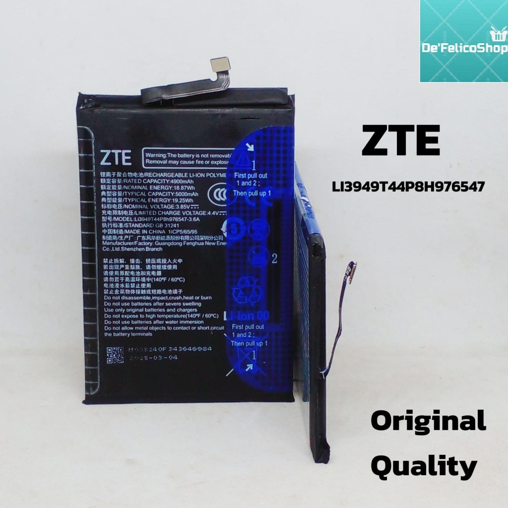 Baterai ZTE Blade A52 A53 Pro 5500 mAh LI3949T44P8H976547 Original 100%