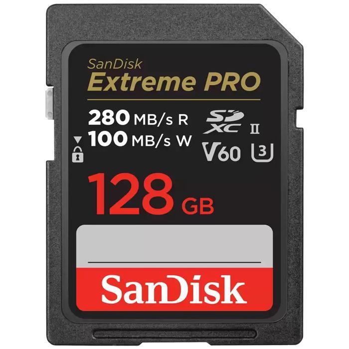 SANDISK EXTREME PRO 128GB UHS-II U3 V60 SDXC MEMORY SD CARD SDSDXEP-128G-GN4IN