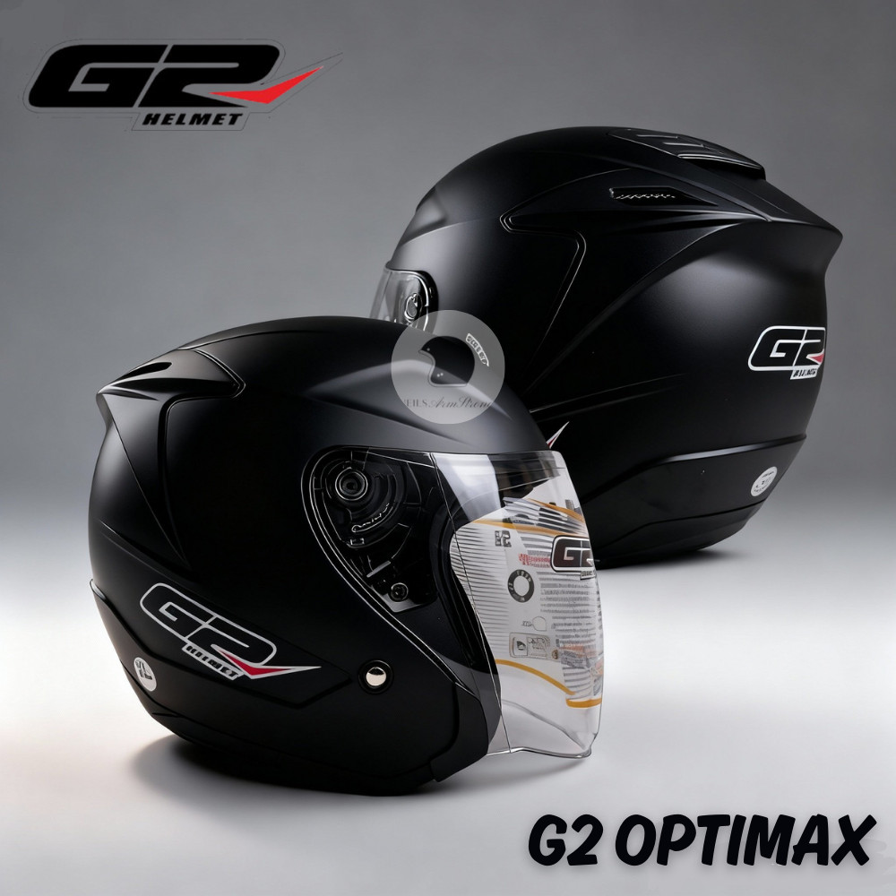 HELM G2 OPTIMAX HITAM DOFF | HELM HALF FACE | MODEL INK DYNAMIC