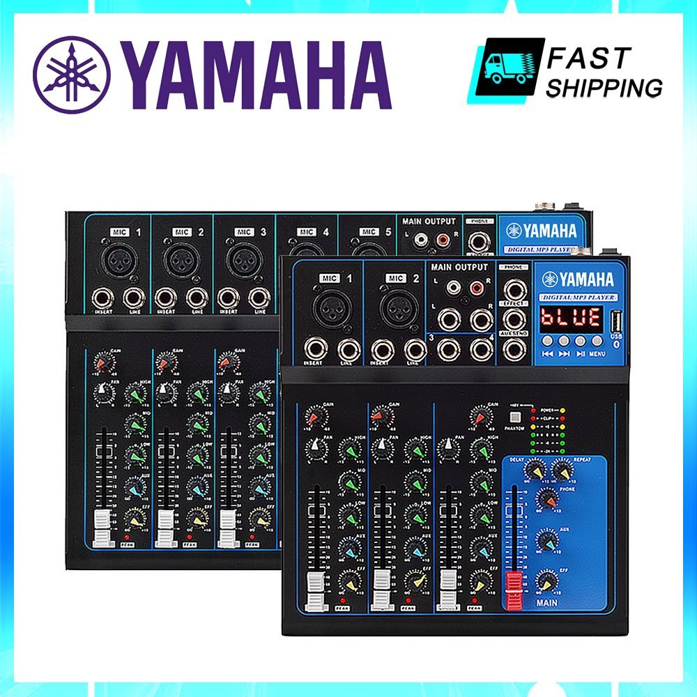 Yamaha MG04/MG07 Propesyonal Audio Mixer with equalizer 4/7 channel built-in EQ/recording function