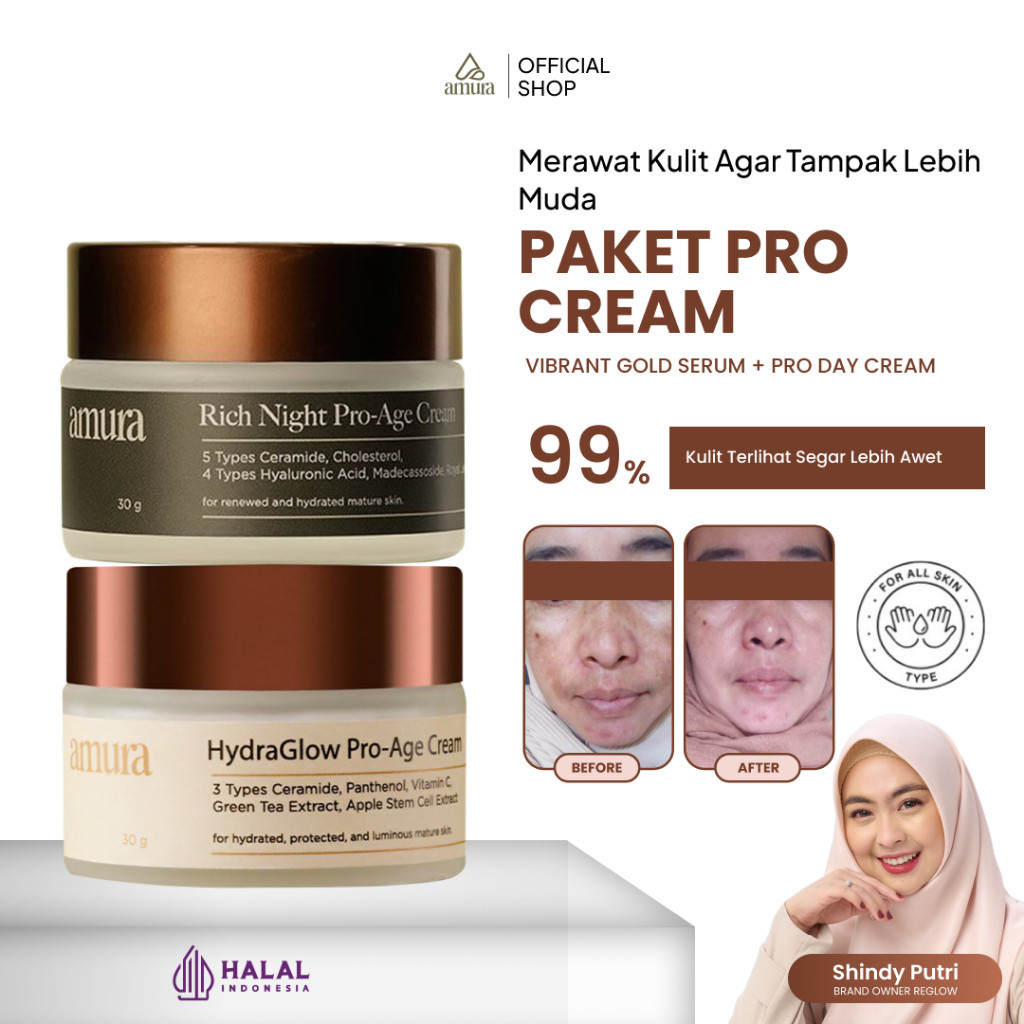 Amura Dr Shindy Skincare Official Store Krim Mencerahkan Wajah Pro Day Cream dan Pro Night Cream