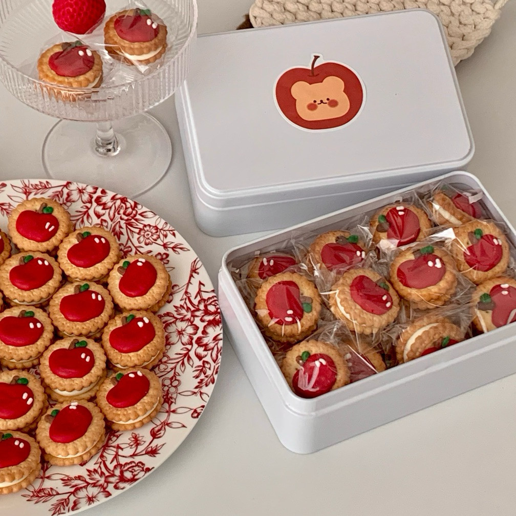 Apple Nougat Cookies Sea Salt Sandwich Cookies Original Blueberry Cocoa Cranberry Flavor Nougat Sand